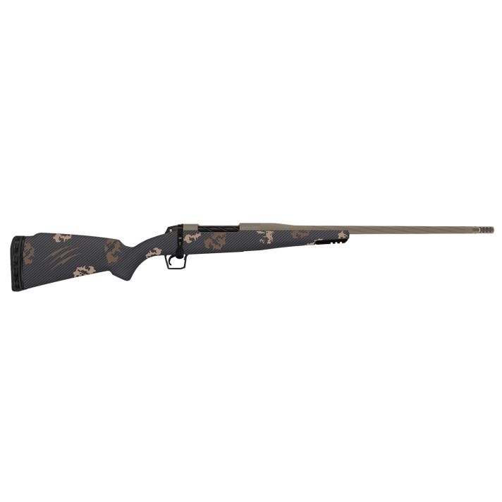 Fierce Firearms TWROG300PRC20BRS Twisted Rogue Mini 300 PRC 20" Smoked Bronze Cerakote Steel Threaded Barrel, Drilled & Tapped Steel Receiver, LR Negative Comb Sonora Ambush Camo Carbon Fiber Stock