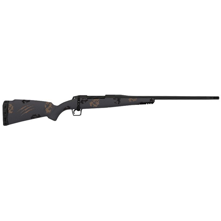 Fierce Firearms TWROG308WIN20BT Twisted Rogue 308 Win 20" Armour Lube Black Steel Threaded Barrel, Drilled & Tapped Steel Receiver, LR Negative Comb Trophy Camo Carbon Fiber Stock