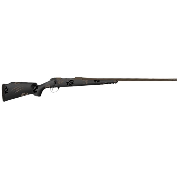 Fierce Firearms TWTROG7PRC22BT Twisted TI Rogue 7mm PRC 22" Black Cerakote Steel Threaded Barrel, Black Cerakote Drilled & Tapped Titanium Receiver, LR Negative Comb Trophy Camo Carbon Fiber Stock