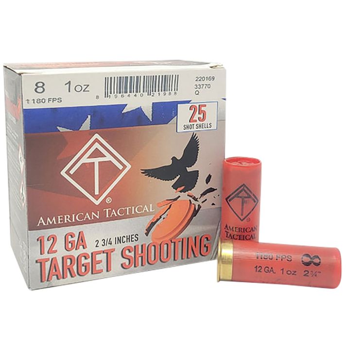 ATITarget Load12Gauge 2.75" 1oz 8Shot 25 Per Box/10 Case