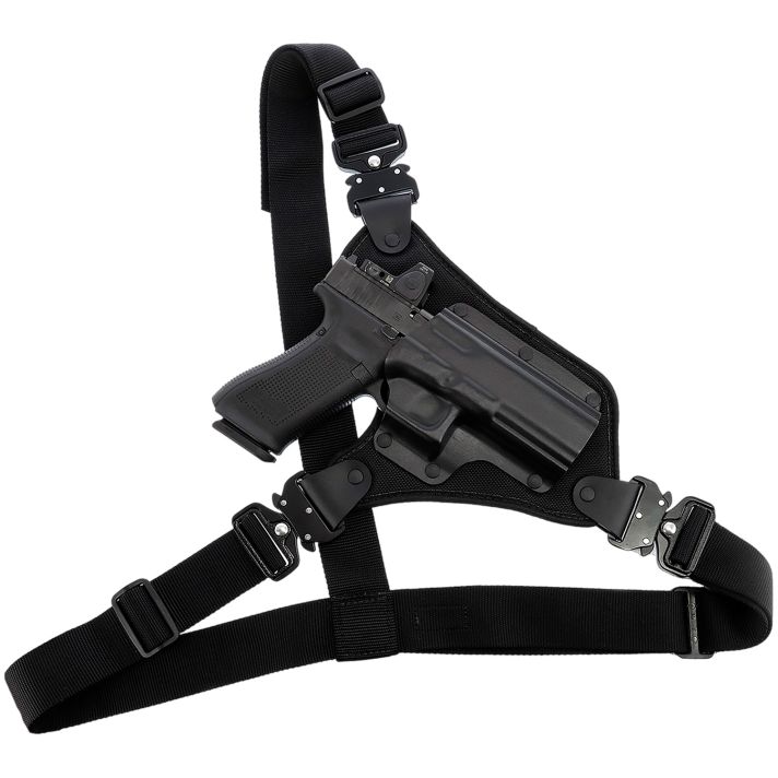 Galco HR166B High Ready Chest Holster Fits Chest Up To 58" Black Kydex/Nylon Fits Ruger .357 Blackhawk 5.50" Right Hand