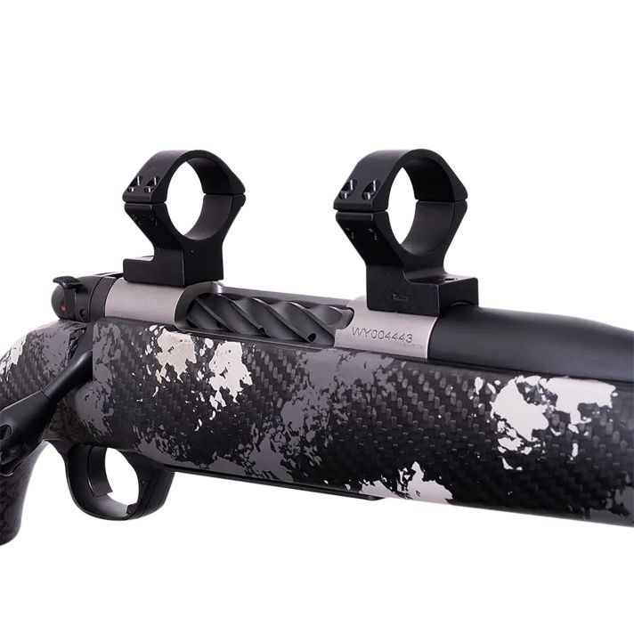 Weatherby TRBVLAS1 Scope Mount/Ring ComboMatte Black Alloy 1" Tube, Weatherby Mark V Medium Rings Standard 6-Lug Action