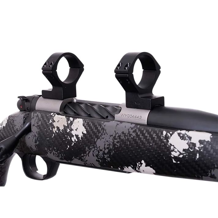 Weatherby W940705 Scope Mount/Ring ComboMatte Black Alloy 1" Tube Weatherby Mark V Medium Rings Magnum 9-Lug Action