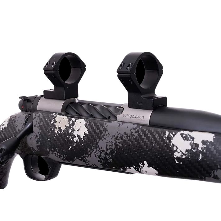 Weatherby W740705 Scope Mount/Ring ComboMatte Black Alloy 30mm Tube Weatherby Mark V Medium Rings Magnum 9-Lug Action
