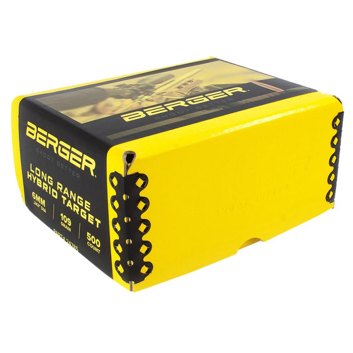 Berger Bullets 24785 6mm 109gr Long Range Hybrid Target 500/Box