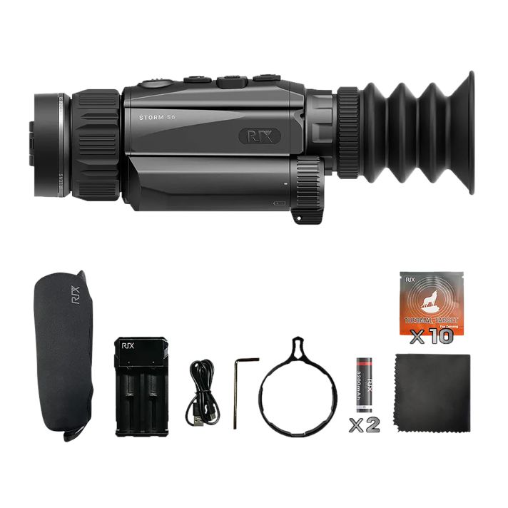 Rix Optics(visir Inc) RIXSTORMS6 Storm S6 Thermal Black 3.5x35mm, Multi Reticle, 2x Zoom, 640x480, 12 Microns, 50 Hz Resolution