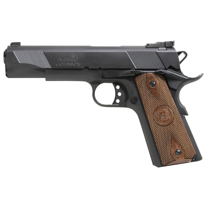 Iver Johnson Arms EAGLE9 1911 A1 Eagle 9mm Luger 9+1 5" Black Steel Barrel, Matte Blued Serrated Steel Slide & Frame w/Beavertail, Dymondwood Walnut Grip