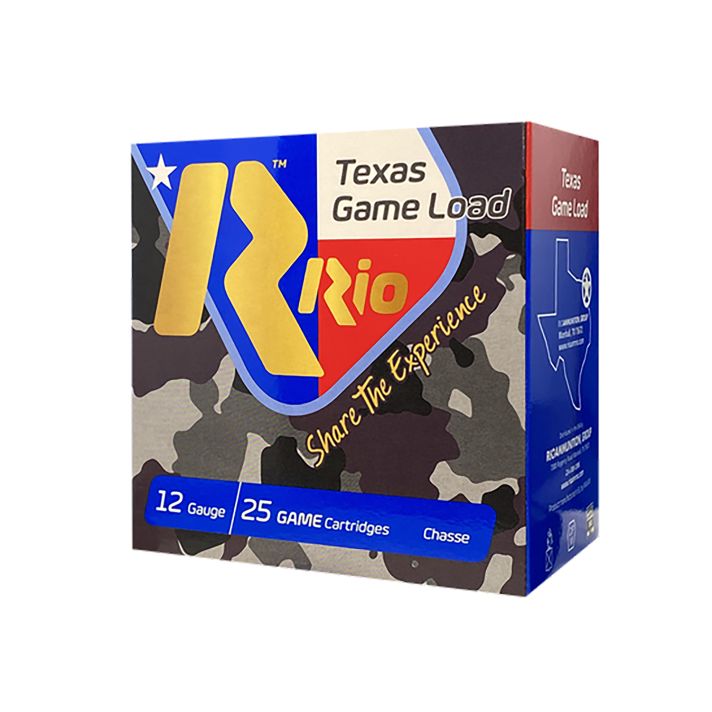Rio Ammunition TG366TX Texas Game Load High Velocity 12Gauge 2.75" 1 1/4oz 6Shot 25 Per Box/10 Case