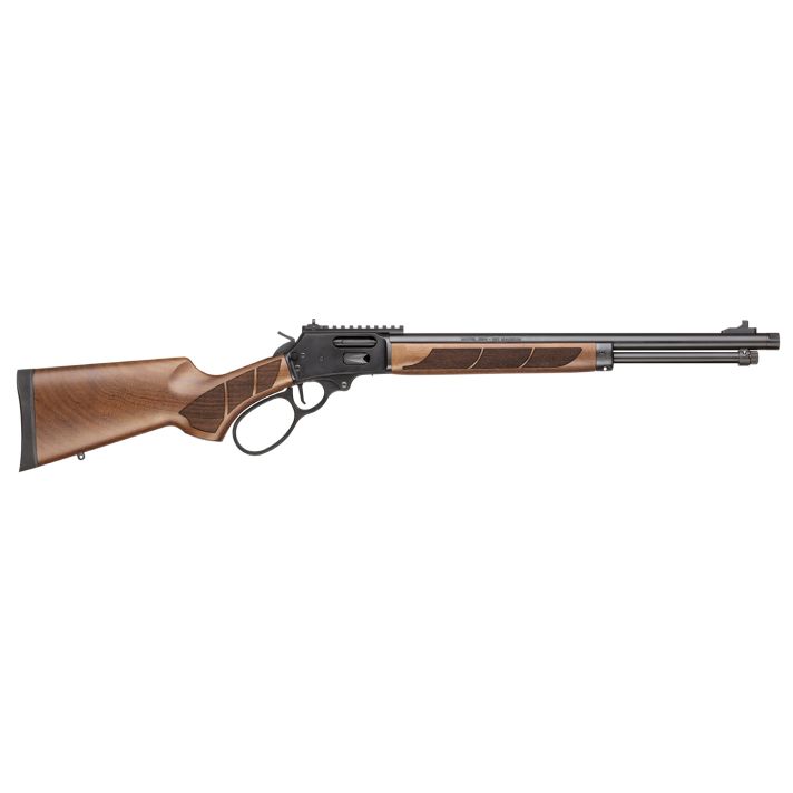 Smith & Wesson 13810 1854357 Mag 10+1 19.25" Black Armornite Threaded Barrel, Black Armornite Picatinny Rail Stainless Steel Receiver, Fixed w/Textured Grip Panels Walnut Stock