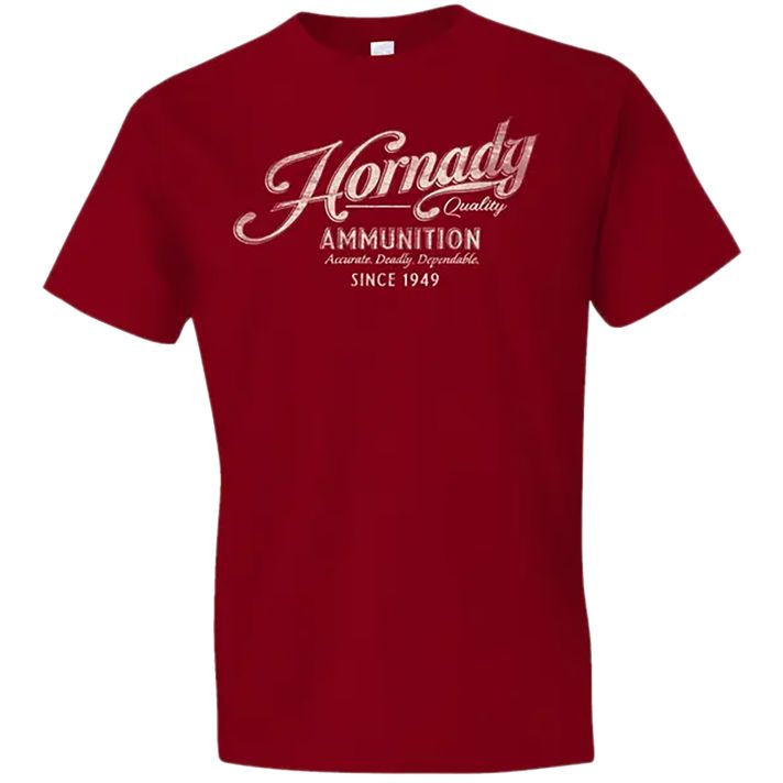 Hornady Gear 31872 Vintage ScriptRed Cotton Semi-Fitted Medium