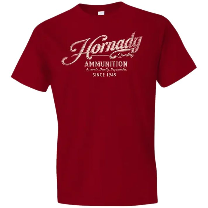 Hornady Gear 31874 Vintage ScriptRed Cotton Semi-Fitted XL