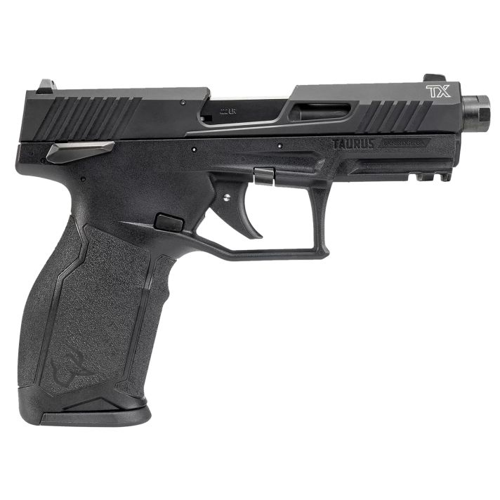 Taurus 1-2TX22141-10 2TXFull Size Frame 22 LR 10+1 4.60" Matte Black Threaded Barrel, Black Anodized Serrated Slide, Matte Black Polymer Frame w/Picatinny Rail, Textured Grip