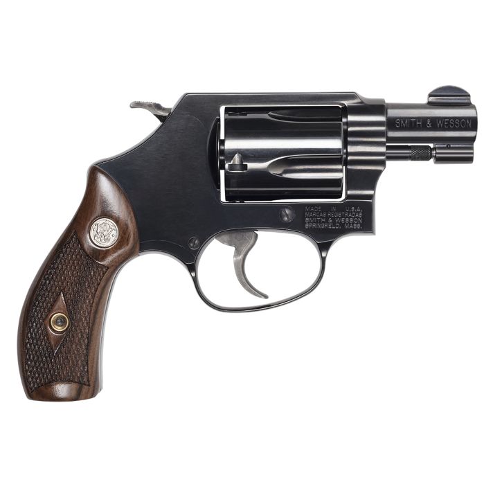 Smith & Wesson 14076 Model 36J-Frame 38 Special +P 5 Shot 1.88" Blued Carbon Steel Barrel, Blued Cylinder, Blued Carbon Steel Frame, Checkered Wood Grip, No Safety, Exposed Hammer