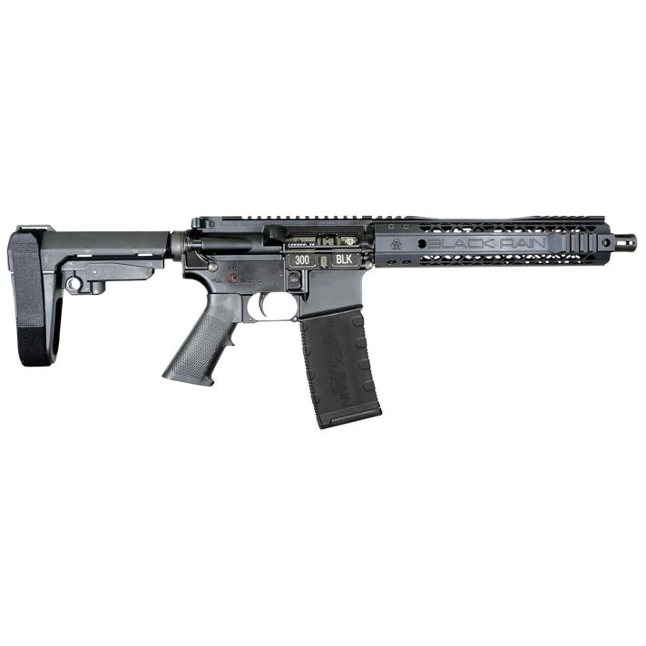 Black Rain OrdnanceSpec155.56 NATO 30+1 10.50" Black Nitride Steel Barrel, 10" M-LOK Handguard, Black Anodized Aluminum Picatinny Rail Receiver, Tactical SBA3 Brace, Black G.I. Grip