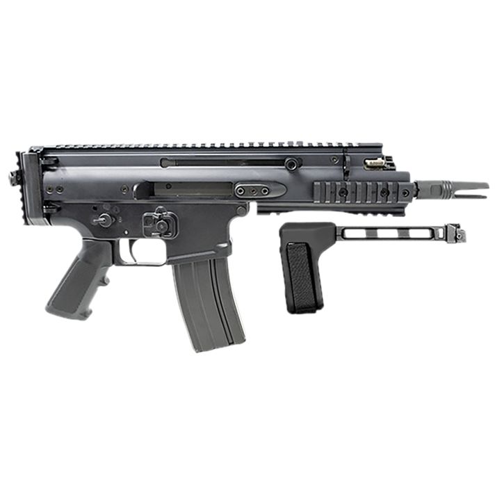 FN 38101882 SCAR 15P 5.56x45mm 30+1 7.50" Black Steel Barrel, Black Anodized Picatinny Rail Aluminum Receiver, SB Tactical Brace, Ambidextrous