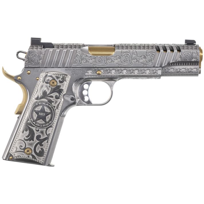 Auto-Ordnance 1911TCAC17 Texas Ranger Special Edition 45 ACP 7+1 5" Gold Plated PVD