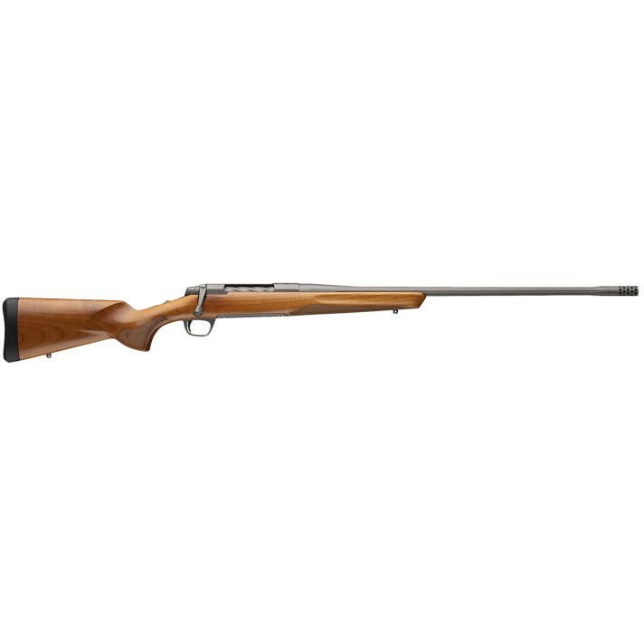 Browning 036067218 X-Bolt 2 Speed Full Size 308 Win 4+1 22" Tungsten Cerakote Fluted Threaded Barrel, Tungsten Cerakote Drilled & Tapped Steel Receiver, Fixed AAA Dark Maple Stock, Radial Muzzle Brake