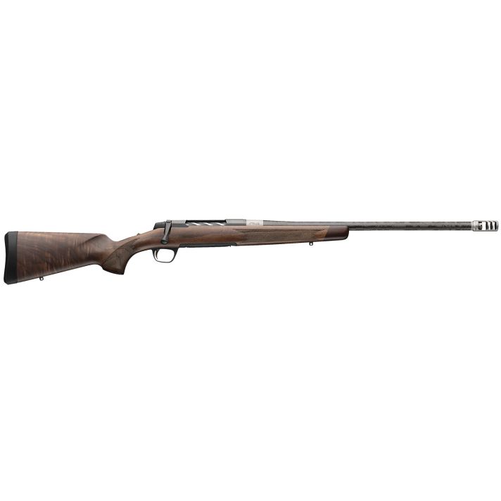 Browning 036090298 X-Bolt 2 Medallion 7mm PRC 3+1 24" Carbon Fiber Wrapped Threaded Barrel, Matte Blued Drilled & Tapped Steel Receiver, Fixed Grade V/VI Walnut Stock, Recoil Hawg Muzzle Brake