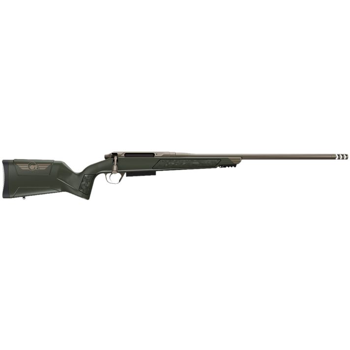 Christensen Arms 8011503601 Evoke7mm BC 3+1 20" Dark Gray Cerakote Button Rifled/Threaded Barrel, Dark Gray Cerakote Picatinny Rail Steel Receiver, Adjustable Gray w/Bronze Logo Polymer Stock