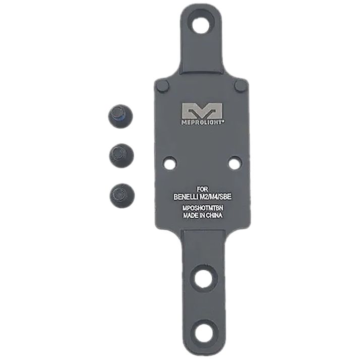Meprolight USA 901141040 Optics Plate Shotgun Matte Black Aluminum, Benelli M2/M4/SBE RMR Footprint
