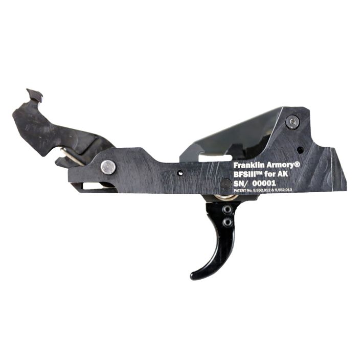 Franklin Armory 0350002BLKBinary 9mm Black Curved Trigger Fits AK Platform