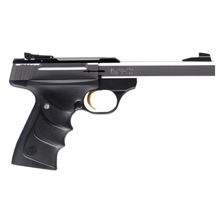 Browning 051409490 Buck Mark Standard *CA Compliant 22 LR 10+1 5.50" Slab Side Barrel, Stainless Serrated SS Slide, Matte Black Aluminum Frame, Finger Grooved Black Ultragrip RX Grip