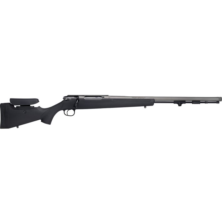 Traditions CR94660440 NitroBolt50 Cal 24" Tungsten Cerakote Fluted Threaded Barrel, Adj Cheek Piece & LOP Black Synthetic Stock