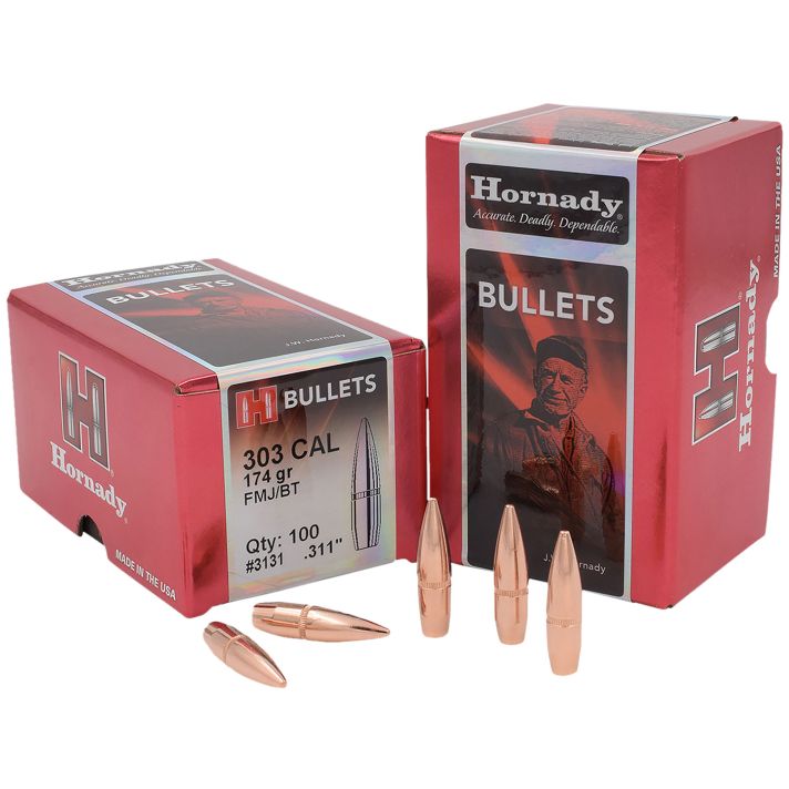 Hornady 3131 303Cal 174gr Full Metal Jacket 100 Per Box/15 Case