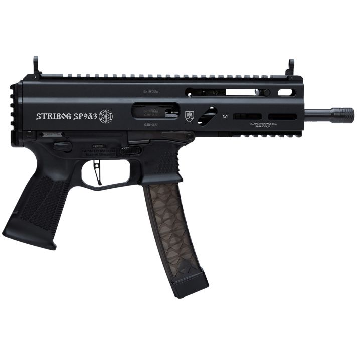 Grand Power 8588005808538 SP9A3 Stribog 9mm Luger 30+1 8" Black Threaded Barrel, M-LOK Handguard, Black Aluminum Picatinny Rail Receiver, Rear Picatinny Rail, Black Polymer Grips