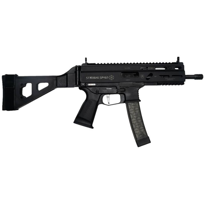 Grand Power 850003223117 Stribog SP9A3 9mm Luger 30+1 Black SB Tactical Brace