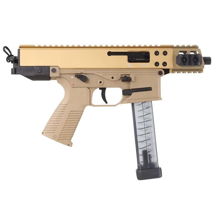 B&T Firearms BT-450008-CT GHM9mm Luger 30+1 4.30" Black 3-Lug Threaded Barrel, Coyote Tan Cerakote Aluminum/Polymer Picatinny Rail Receiver, Polymer Grip, Ambidextrous