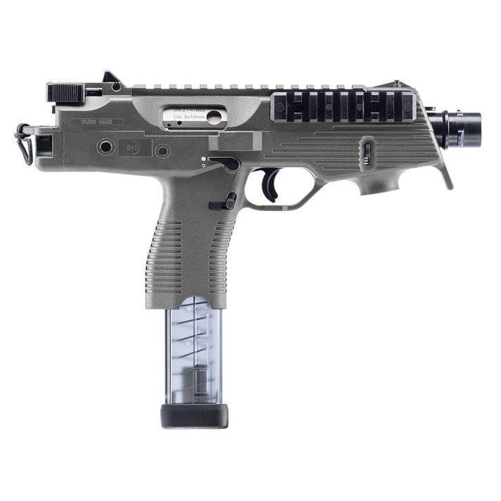 B&T Firearms BT-30105-N-US-SG TP9mm Luger 25+1 5.10" Black Steel Barrel, Sniper Gray Cerakote Polymer Picatinny Rail Receiver, Ambidextrous