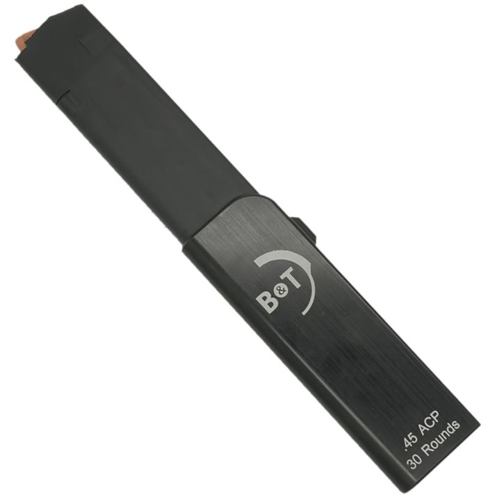 B&T Firearms BT-220599 30rd 45 ACP Fits APC45-G/SPC45-G Black Polymer