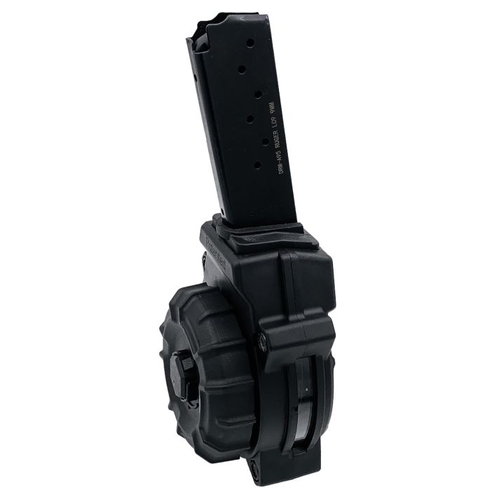 ProMag DRMA95 30rd Drum 9mm Fits Ruger LC9/EC9 Black Polymer