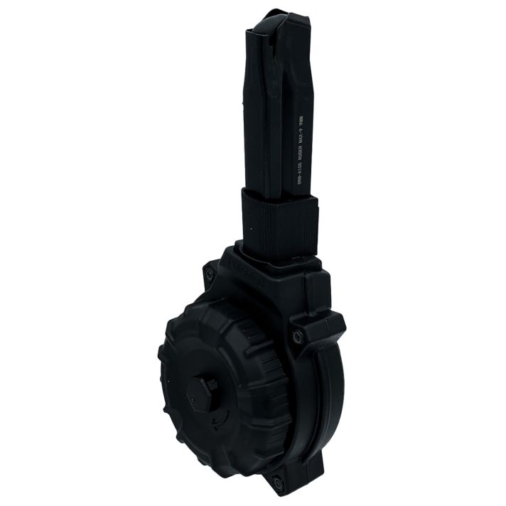 ProMag DRMA100 50rds Drum 9mm Fits Ruger Max-9 Black Polymer