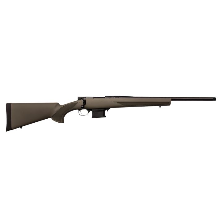 Howa HMA6ARCGHBY 1500 Mini Action Youth 6mm ARC 20" Black Heavy Threaded Barrel, Black Drilled & Tapped Steel Receiver, Fixed HTI Green Synthetic Stock