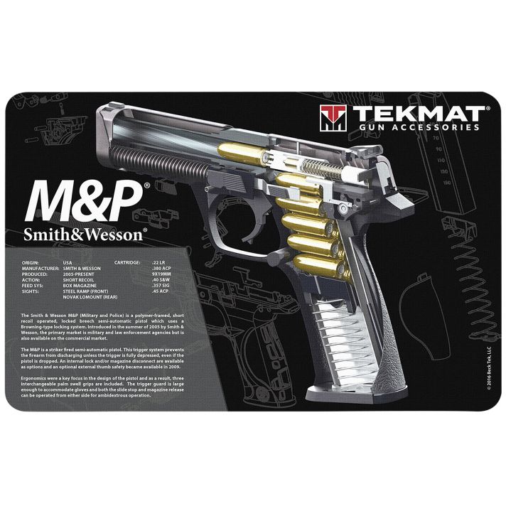 TekMat TEKR17SWMPCA S&W M&P Cutaway Cleaning Mat Black/White Rubber 11" x 17"