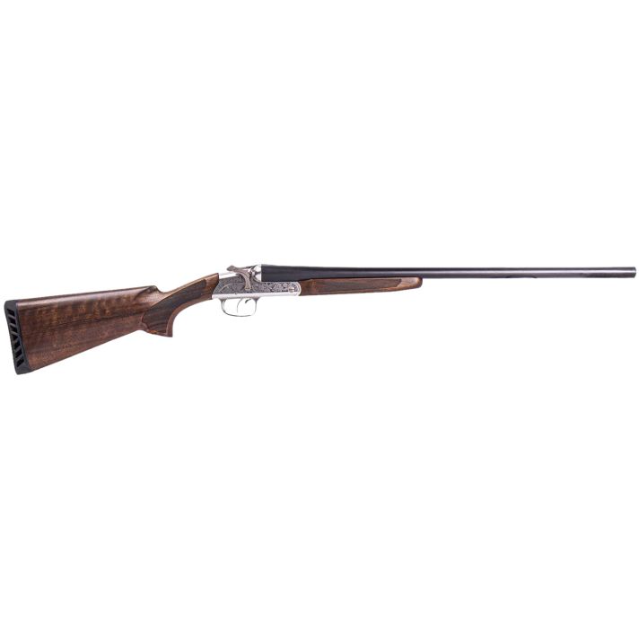 ATI ATIGKOF20RP26 Road Agent Prime 20 Gauge Break Open 2rd 26" Black Side By Side Barrel, Silver Engraved Aluminum Receiver, Fixed Turkish Walnut Stock