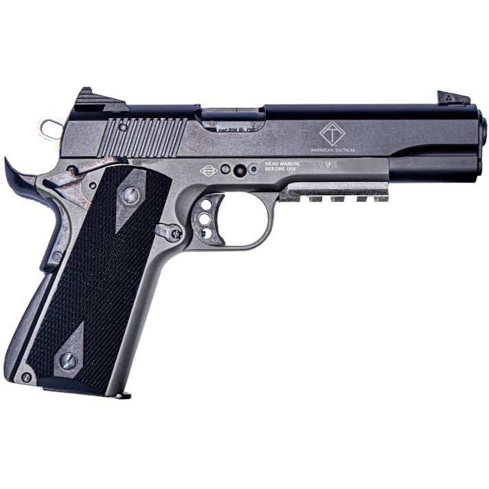 ATI GERG1911ADOPGR GSG 191122 LR 10+1 5" Black Steel Barrel, Black Parkerized Serrated Slide, Gray Polymer Grip