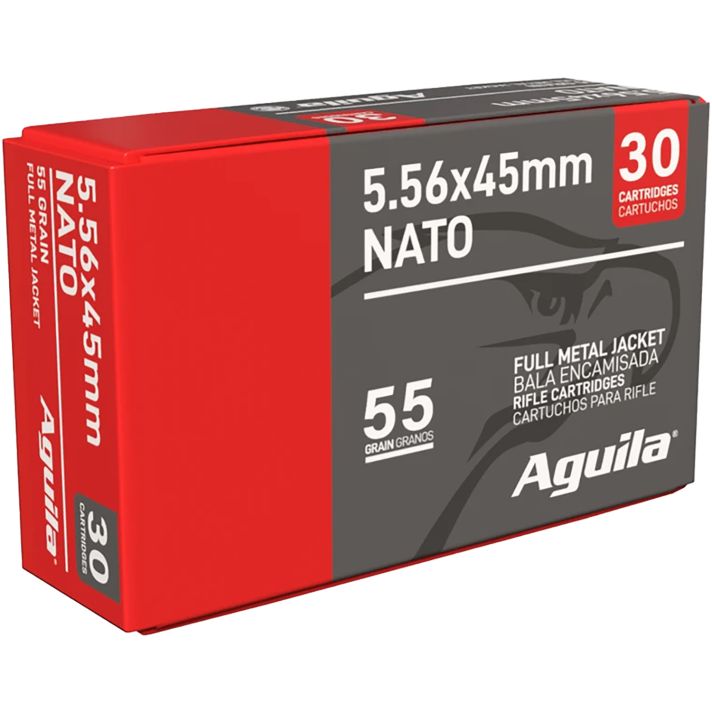 Aguila 1E556155 5.56x45mmNATO 55gr Full Metal Jacket 30 Per Box/75 Case