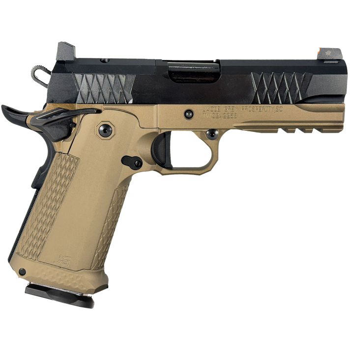 JACOB GREY FIREARMS TWC9EBB TWC99mm Luger 17+1 4.25" Black Bull Barrel, Black Optic Ready/Serrated Steel Slide, Battle Brown Aluminum Frame w/Beavertail & Picatinny Rail