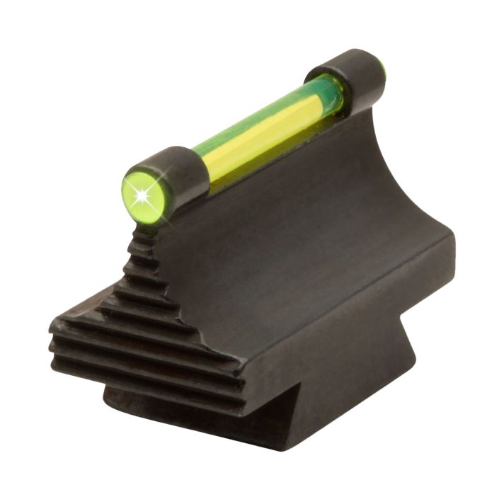 TruGlo TGTG95530RG Front SightGreen Front Fiber Optic/Black Frame 3/8" Dovetail, .530" High