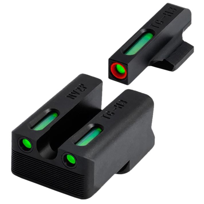TruGlo TGTG13NV2PC TFX ProGreen Tritium & Fiber Optic Orange Outline Front Sight Green Tritium & Fiber Optic Rear Sight