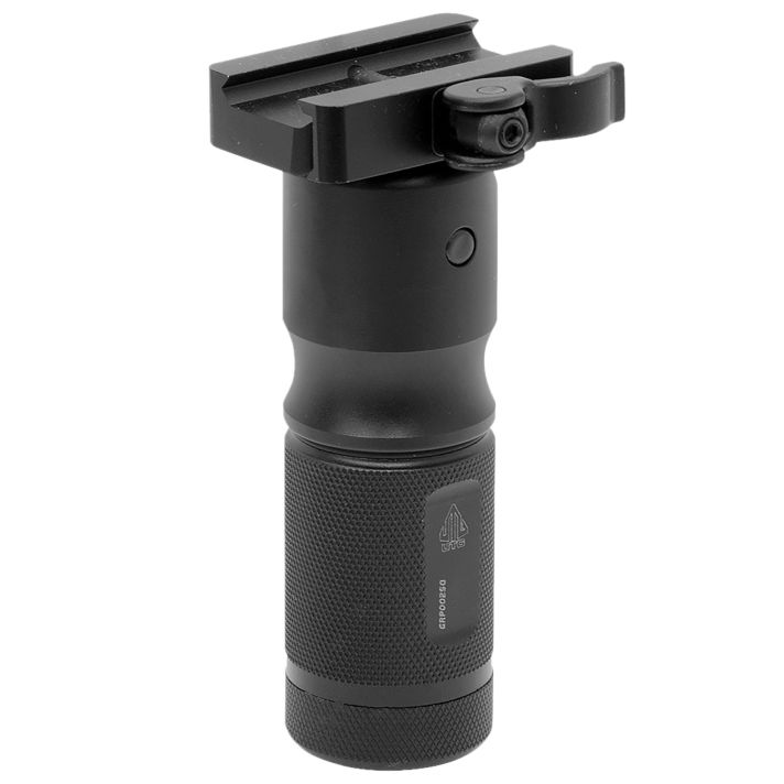 Leapers MNTGRP002SQ QD Foldable ForegripMatte Black Aluminum
