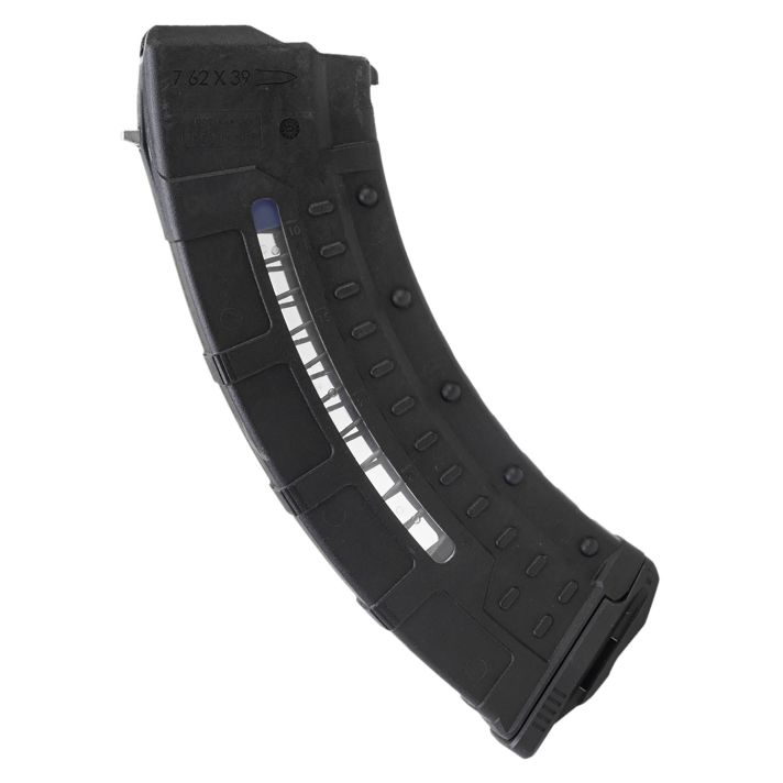 Leapers RBTAKM30 30rd Windowed 7.62x39mm Black Polymer/Steel