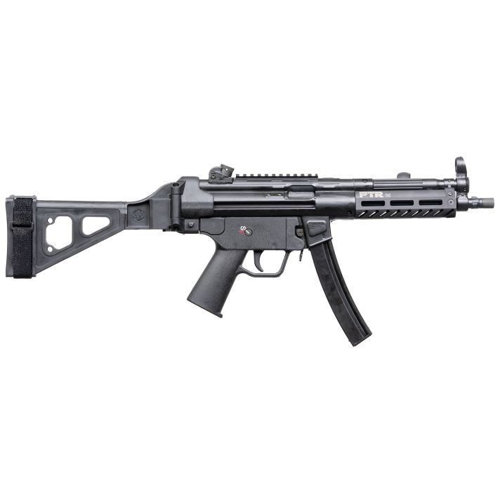 PTR9CT BR 9mm Luger 30+1 8.86" Black Nitride 3-Lug Threaded Barrel, M-LOK Handguard, Black Parkerized Aluminum Picatinny Rail Receiver, SB Tactical Brace