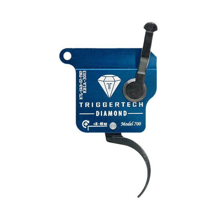 TriggerTech R7LSAB02TNP DiamondBlack Curved Fits Remington 700 Left Hand