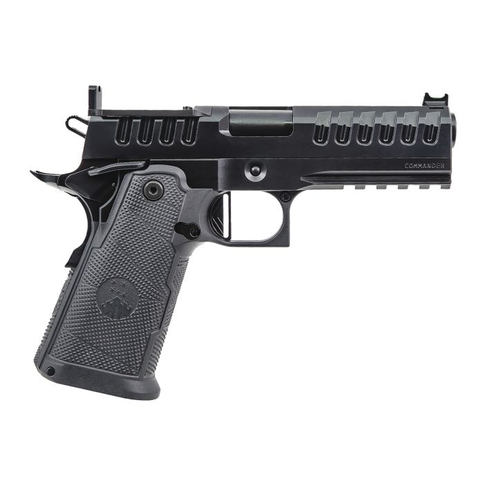 Watchtower Firearms APACHE9MMCMNDRBLK ApacheCommander Frame 9mm Luger 15+1 4.25" Threaded Barrel Steel Slide Black PVD