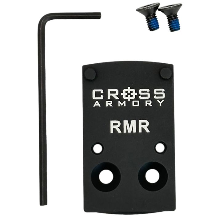 Cross Armory CRRMADAPTERAdapter Plate Black Oxide Aluminum Compatible w/ RMR Optics