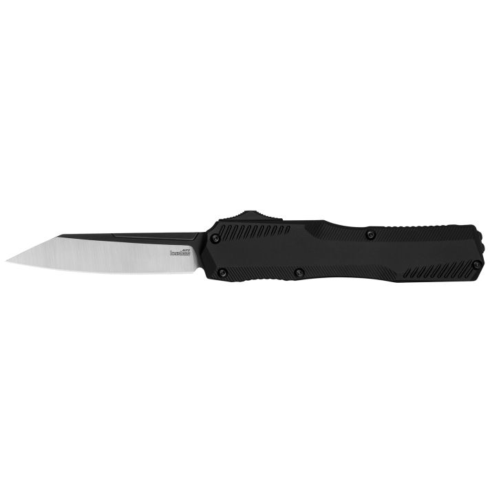 Kershaw 9000R LivewireAutomatic 3.30" OTF Reverse Tanto Plain Black PVD Flats/Satin Grinds CPM MagnaCut Steel Blade, Black Anodized Aluminum Handle